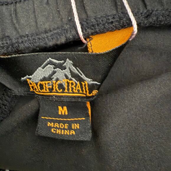 Pacific Trail Black Jersey Shorts Women’s M Casual Drawstring Waist - Picture 4 of 6